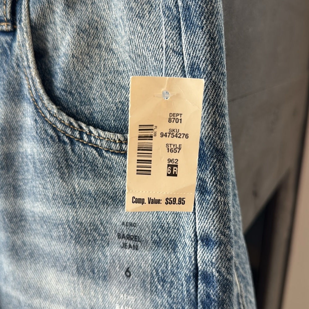 Aeropostale Barrel Jeans 6 100% cotton - Picture 4 of 5